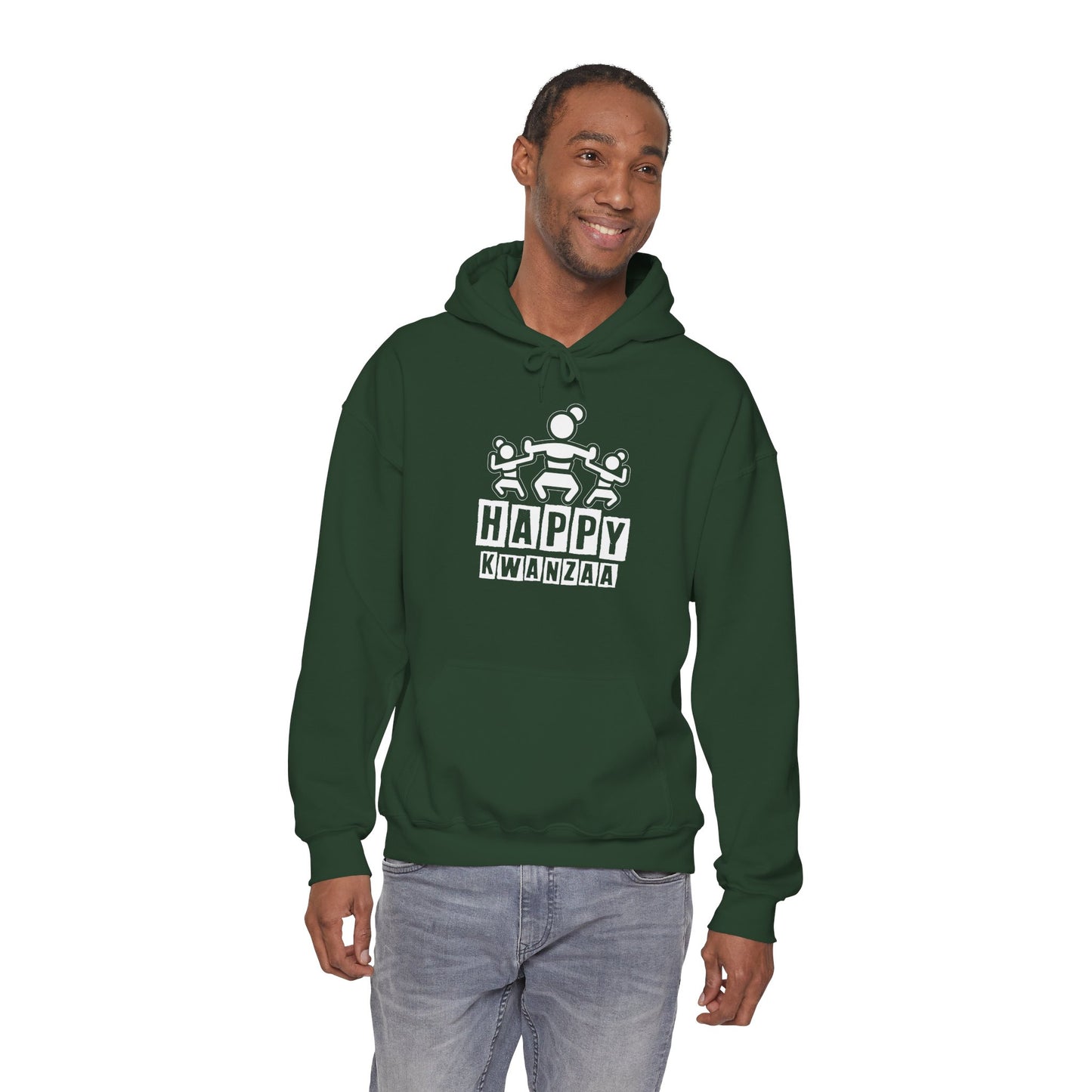 Happy Kwanza Squad | Version 1|White Font| Hooded Sweatshirt
