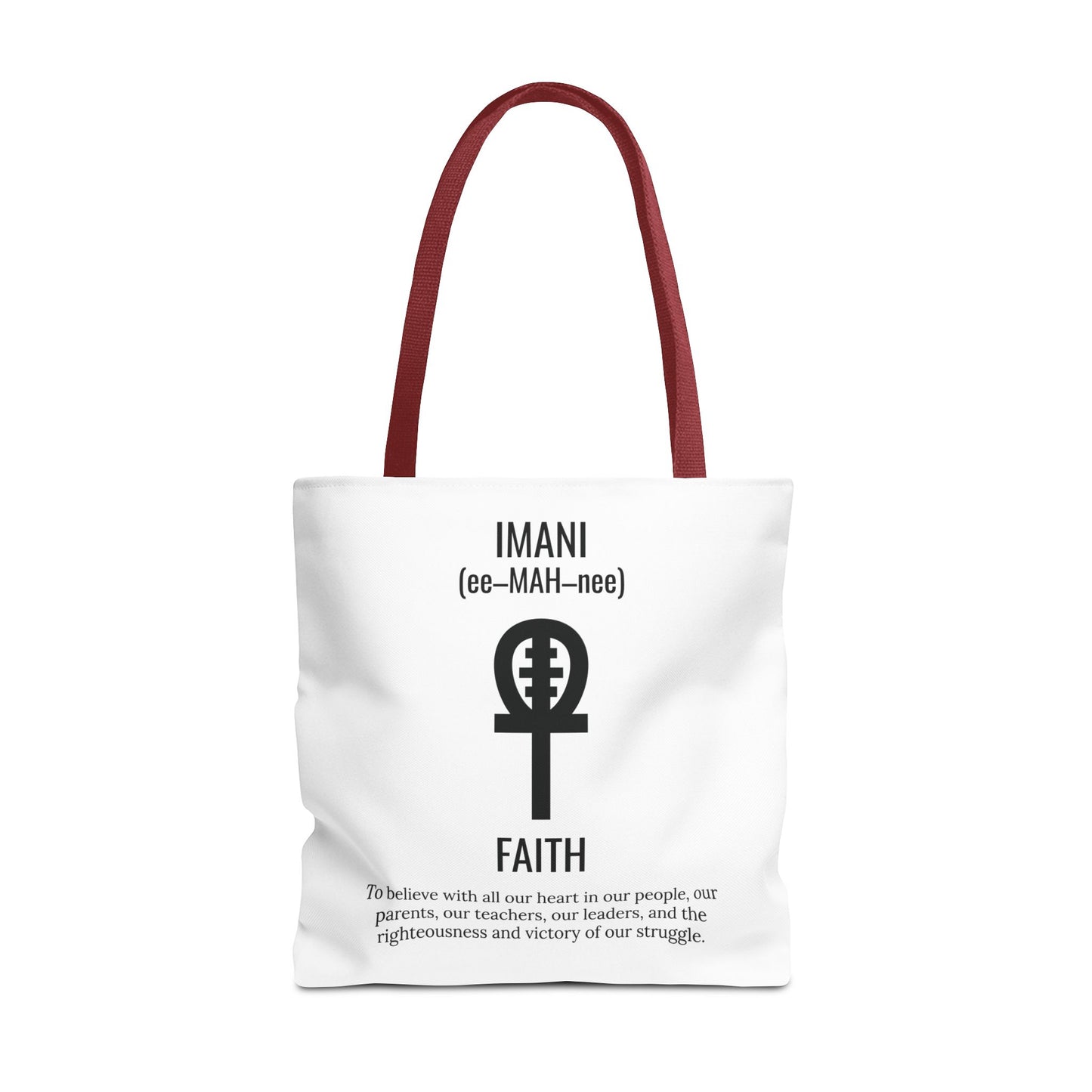Imani (Day 7) Faith | Tote Bag | White