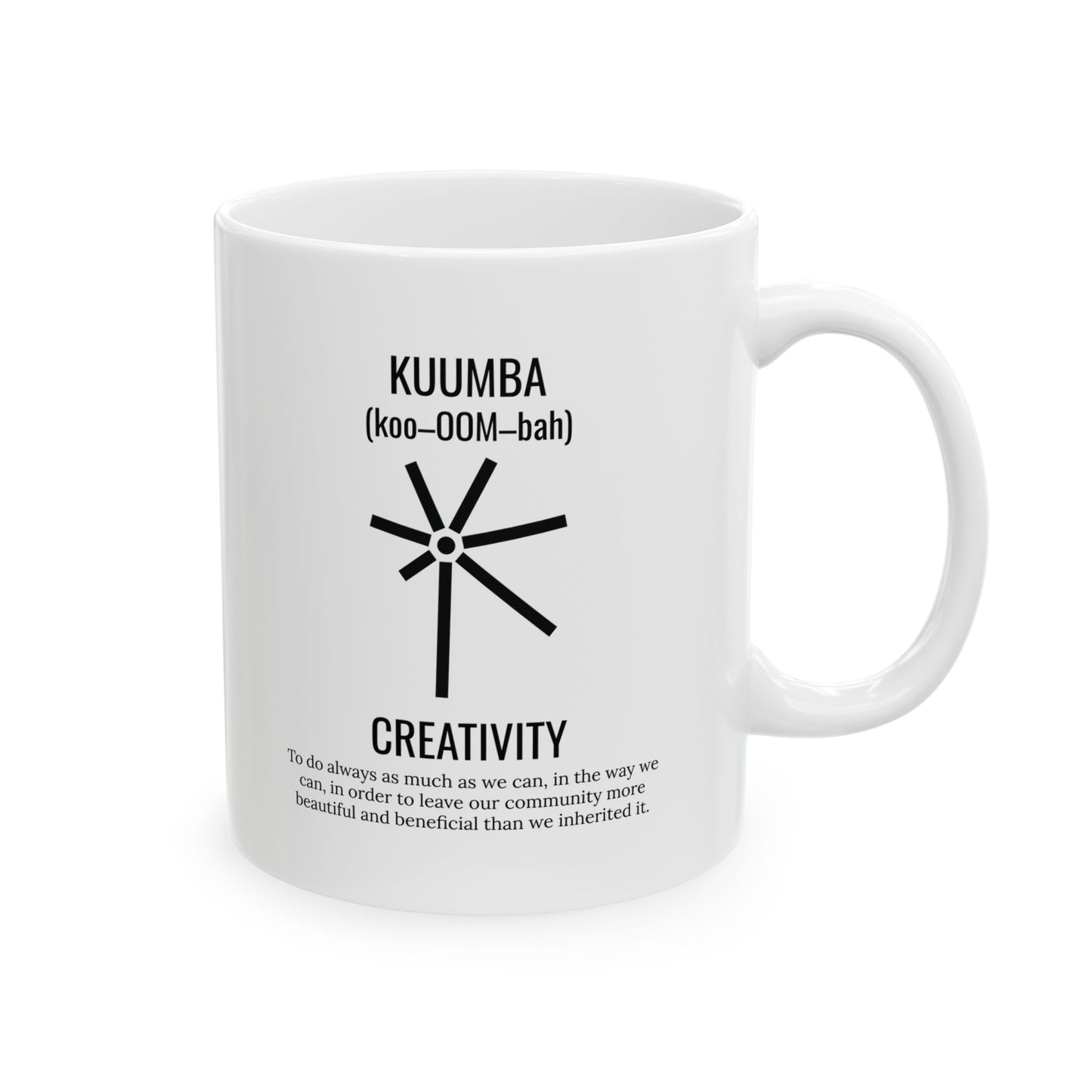 Kuumba (Day 6) | Creativity | 11oz Mug| White |