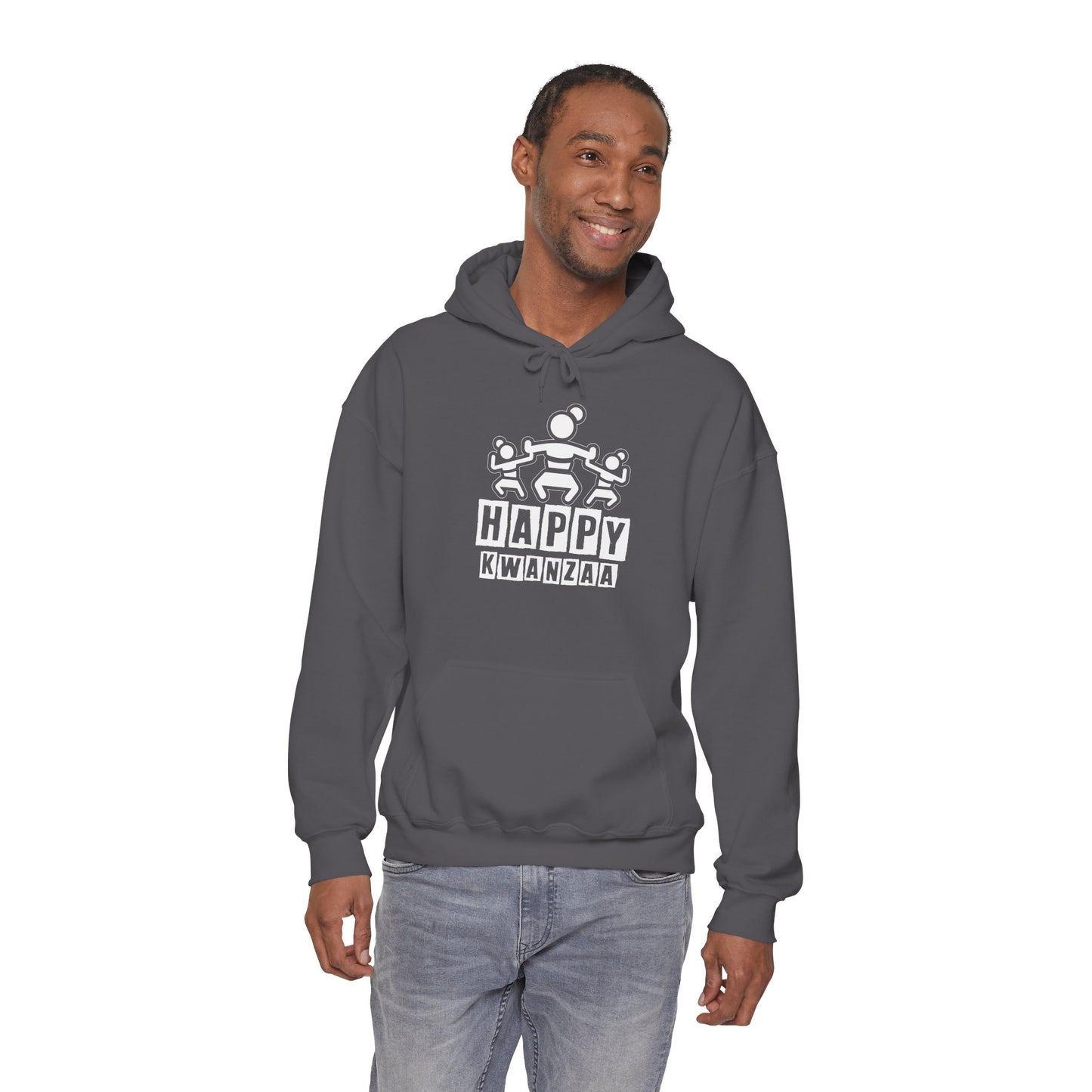 Happy Kwanza Squad | Version 1|White Font| Hooded Sweatshirt