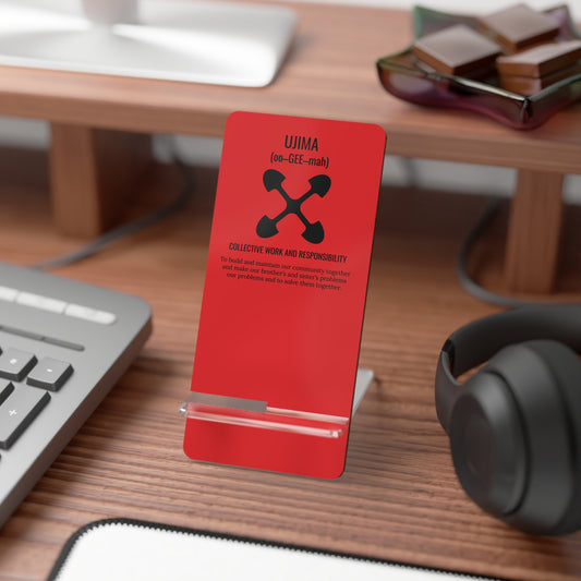 Ujima (Day 3) | Collective Work & Responsibility | Mobile Display Stand | Red