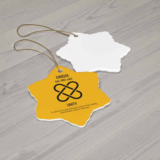 Umoja (Day 1) |Unity | Snowflake Ornament |Yellow