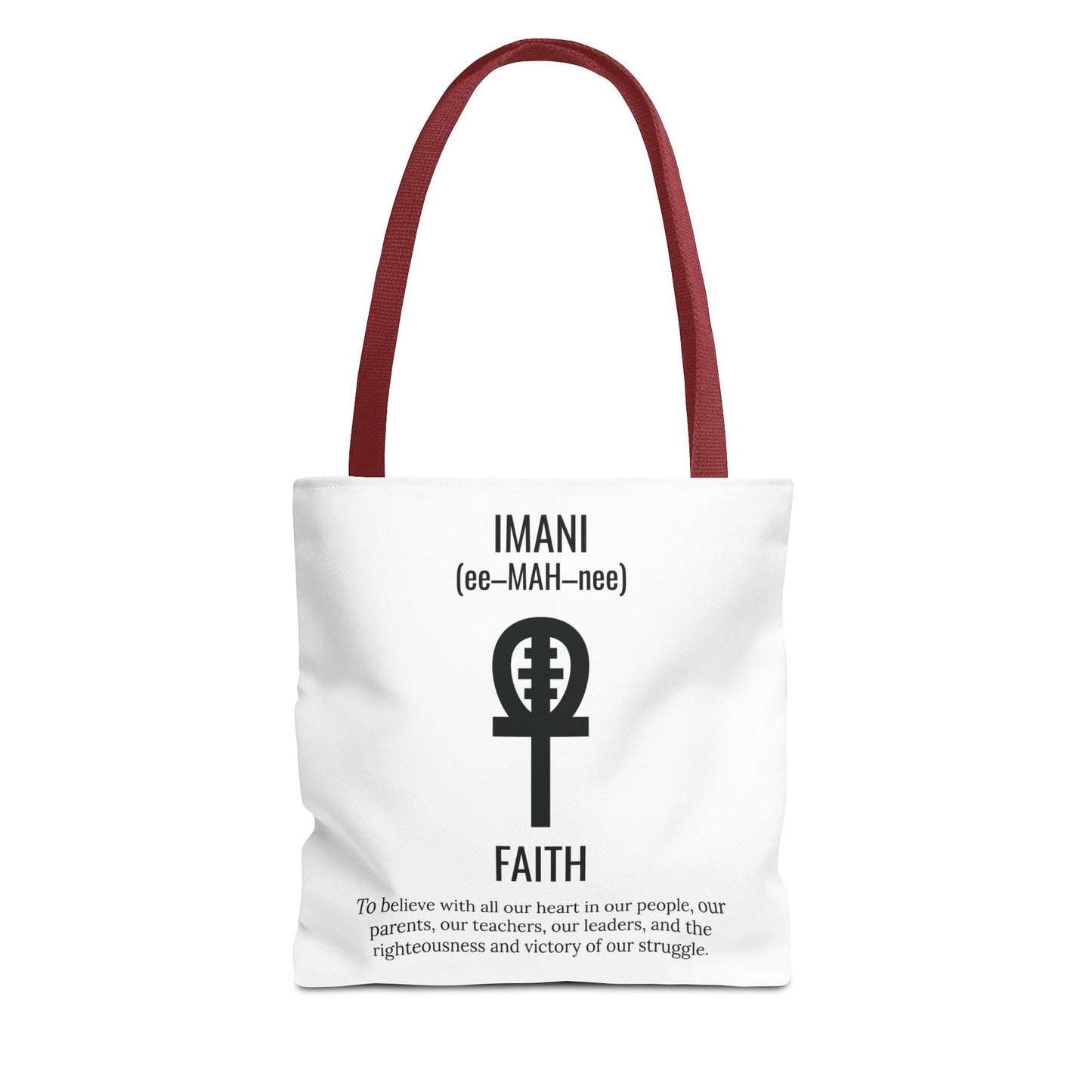 Imani (Day 7) Faith | Tote Bag | White