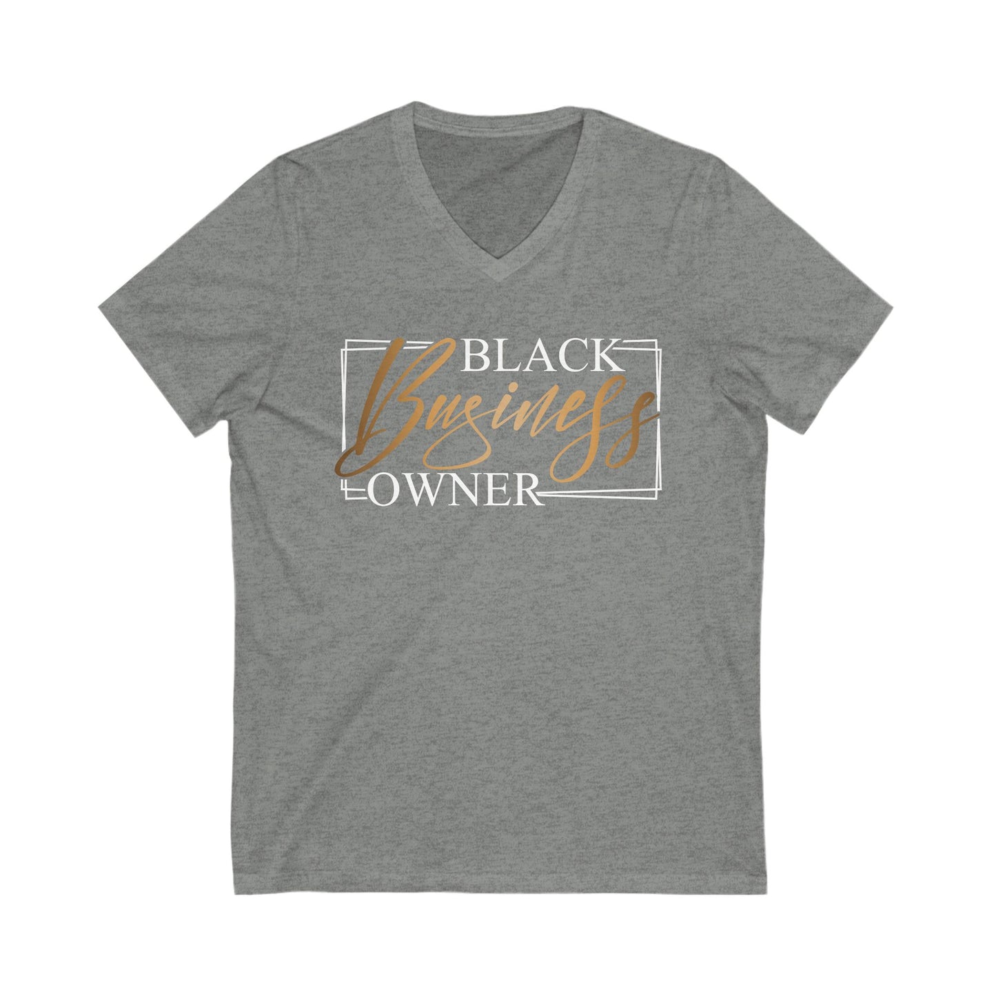 Black Business Owner | Short Sleeve V-Neck Tee (Unisex)