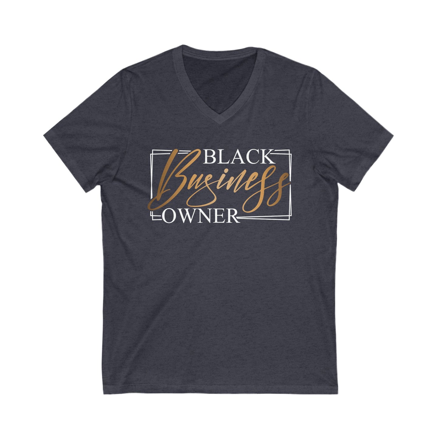 Black Business Owner | Short Sleeve V-Neck Tee (Unisex)