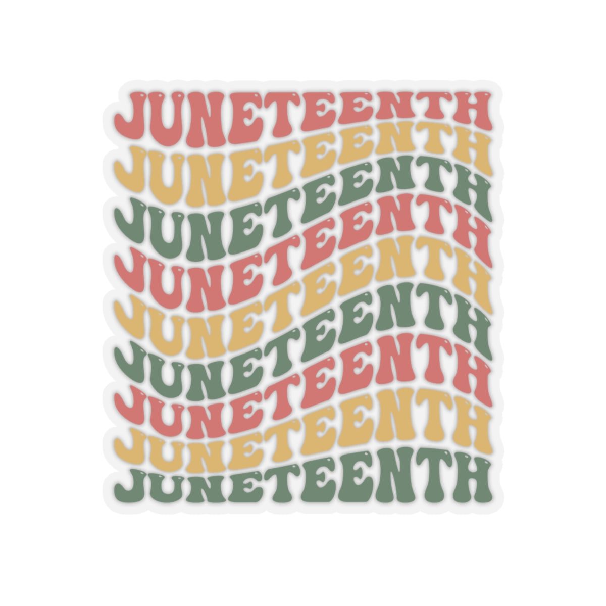 Juneteenth Retro | Version 1| Kriss-Cut Stickers