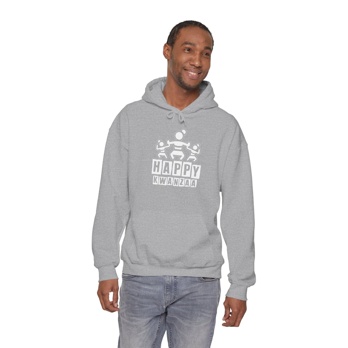 Happy Kwanza Squad | Version 1|White Font| Hooded Sweatshirt