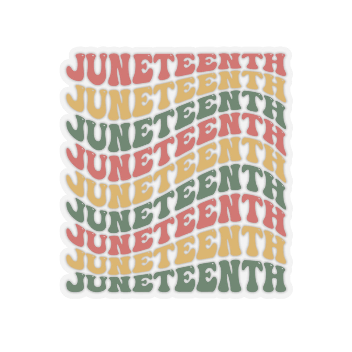 Juneteenth Retro | Version 1| Kriss-Cut Stickers