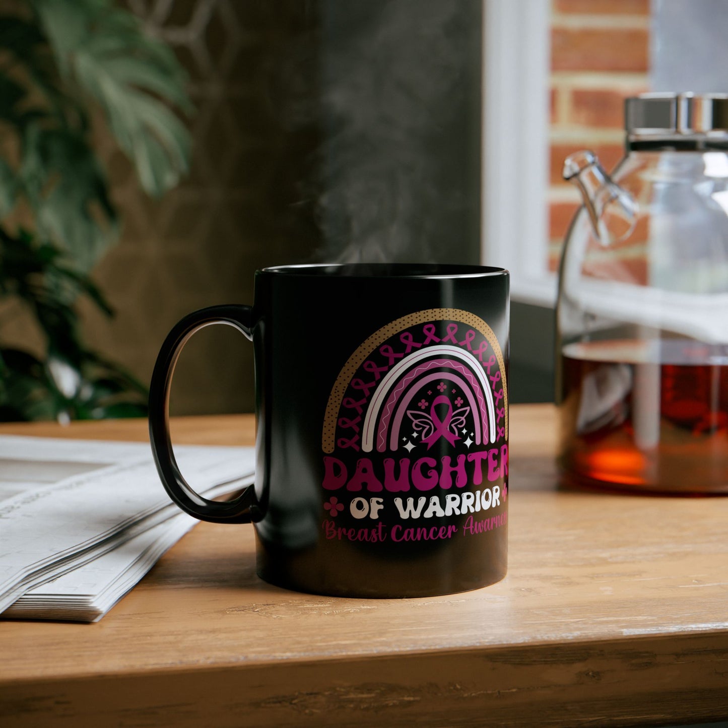 Breast Cancer Awareness Daughter (Black Version | Coffee & Tea Mug | 2-Sided Print| 11 Oz
