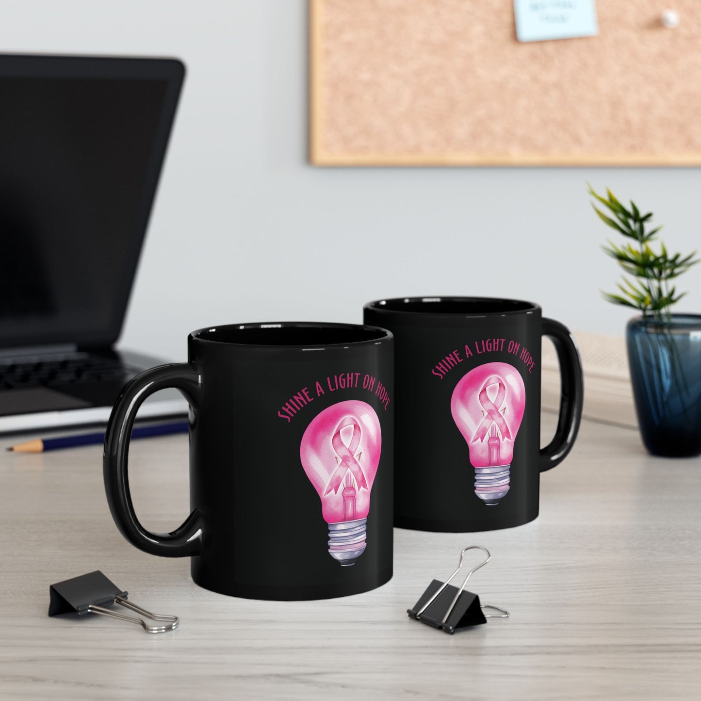 Shine A Light On Hope (Black Version) | Coffee & Tea Mug | 2-Sided Print| 11 Oz
