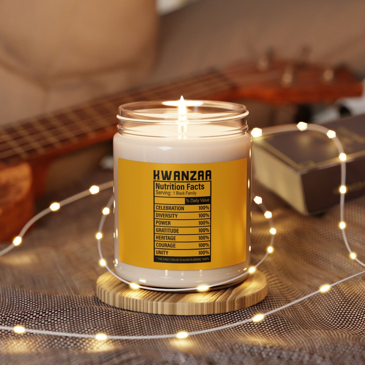 Kwanza Nutritional Facts | Candle |(Yellow Label)| 9 Oz