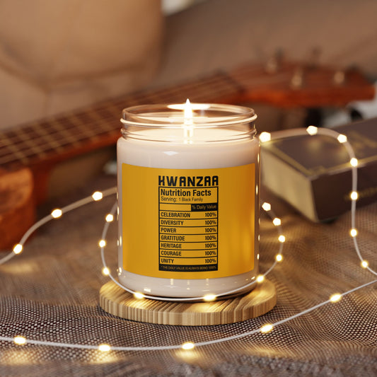 Kwanza Nutritional Facts | Candle |(Yellow Label)| 9 Oz