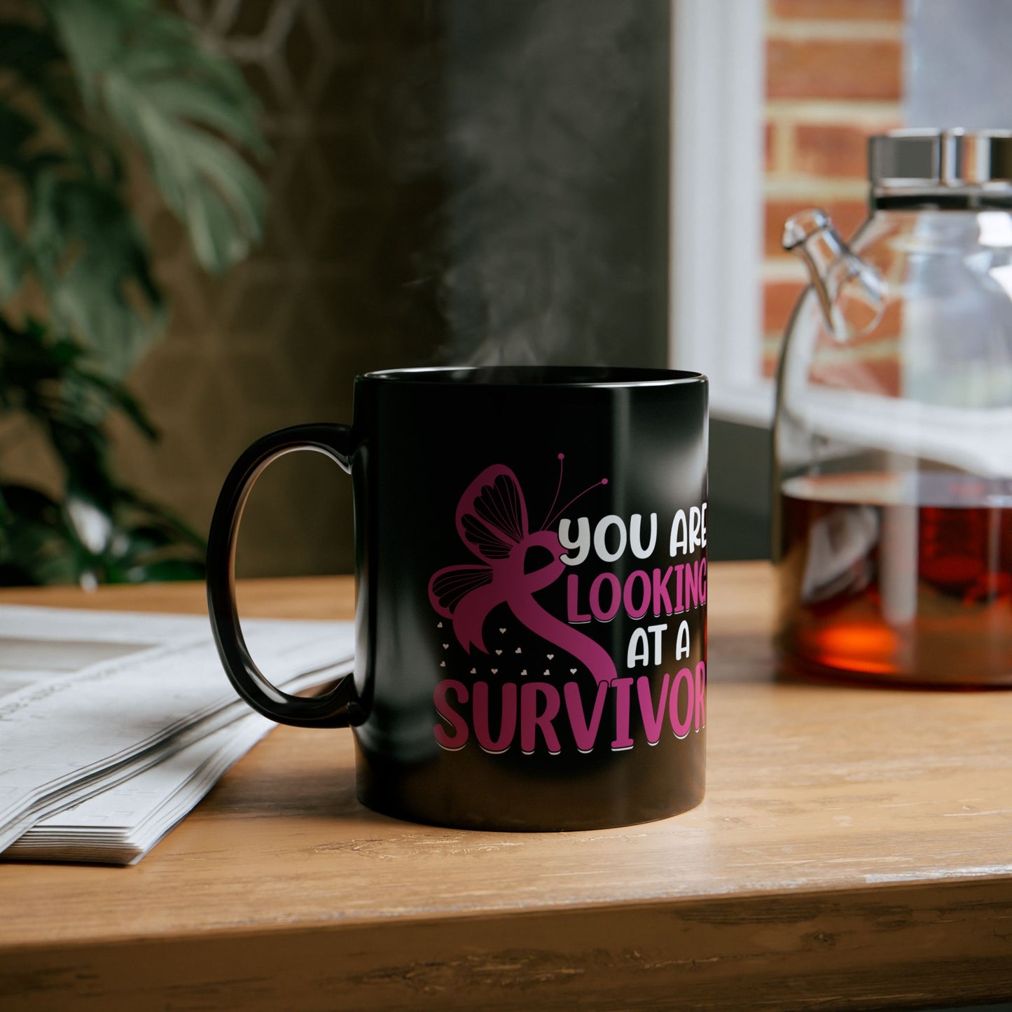 You Are Looking At A Survivor (Black Version) | Coffee & Tea Mug | 2-Sided Print| 11 Oz