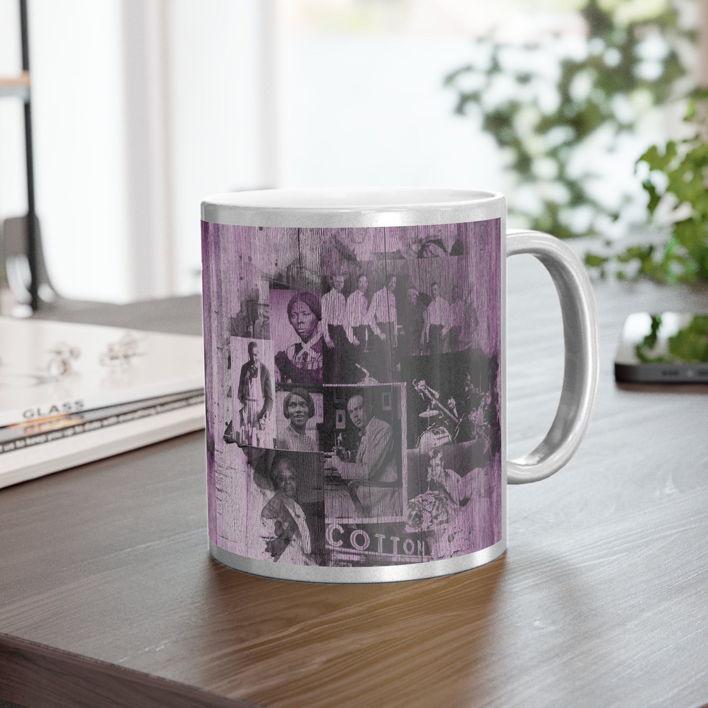 Black History Vintage Greatness (Purple) (Silver Metallic Version) |Coffee & Tea Mug | Full Print| 11 Oz