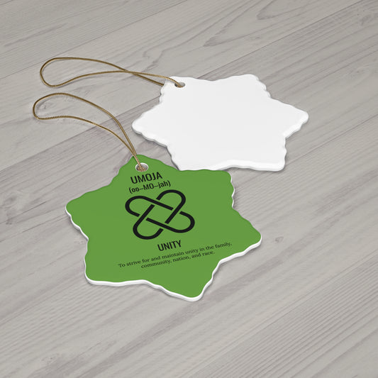 Umoja (Day 1) |Unity | Snowflake Ornament |Green