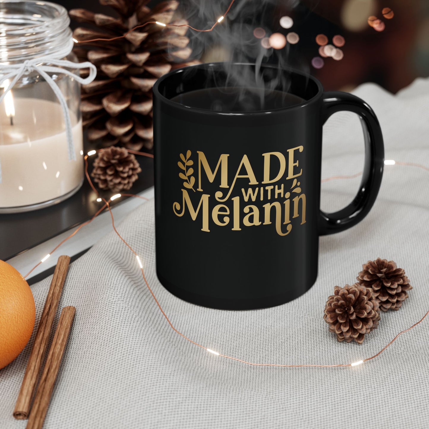 Made With Melanin | 11oz Mug| Black