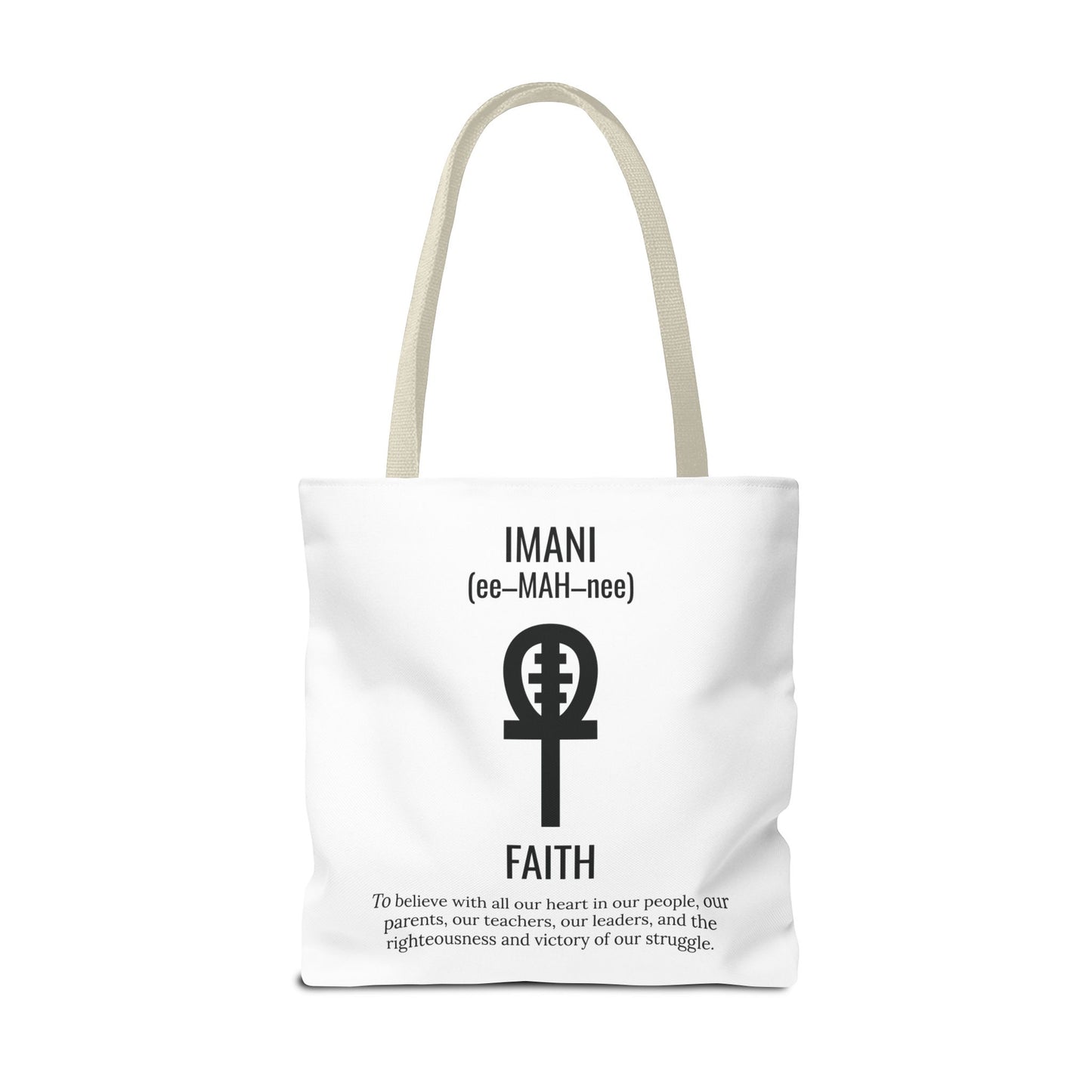 Imani (Day 7) Faith | Tote Bag | White