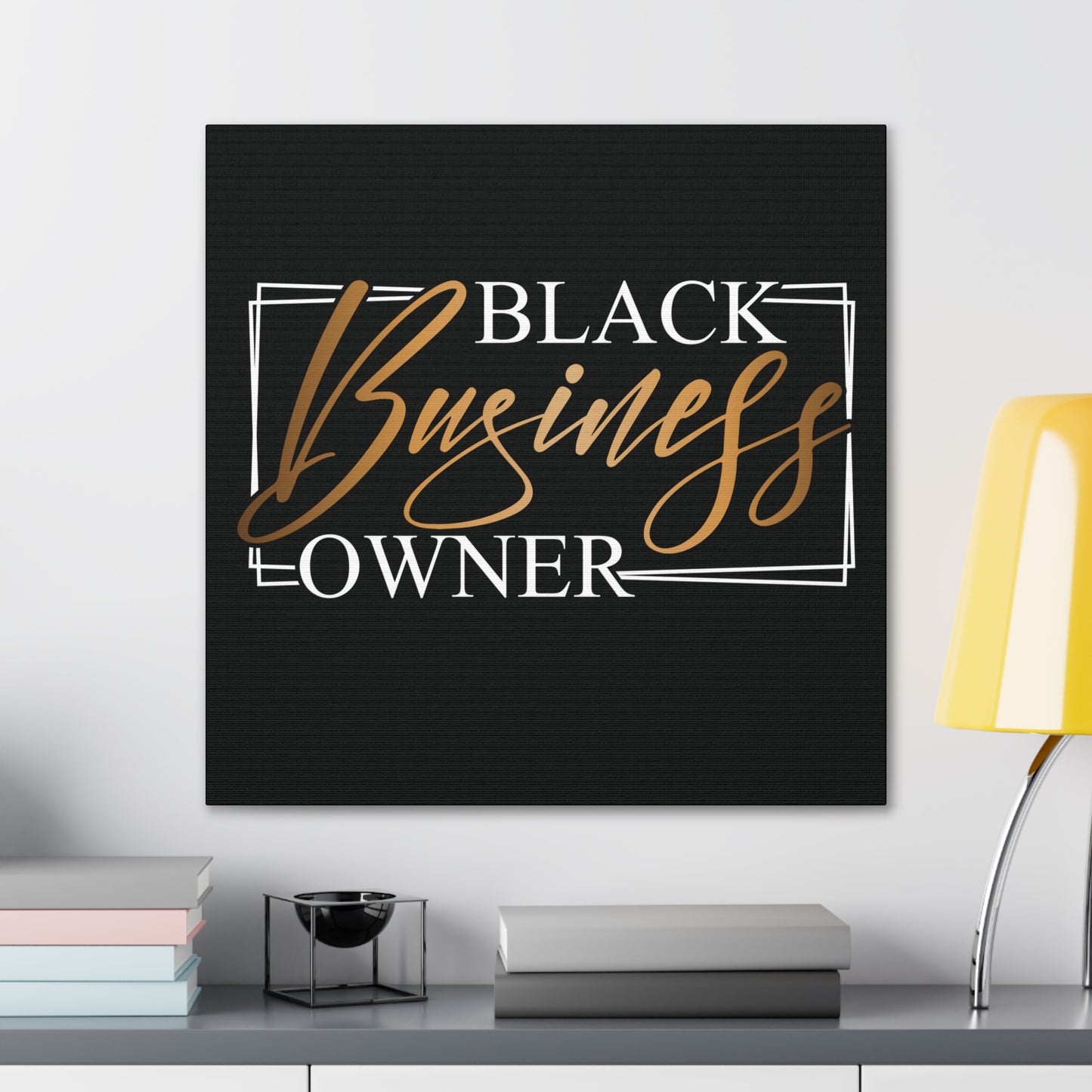 Black Business Owner | Canvas Gallery Wrap | Black Background