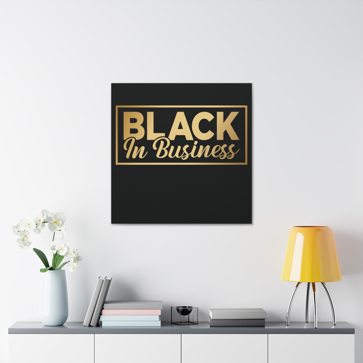 Black In Business | Canvas Gallery Wrap | Black Background