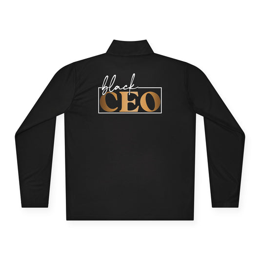 Black CEO |Quarter Zip Pullover| 2-Sided Print