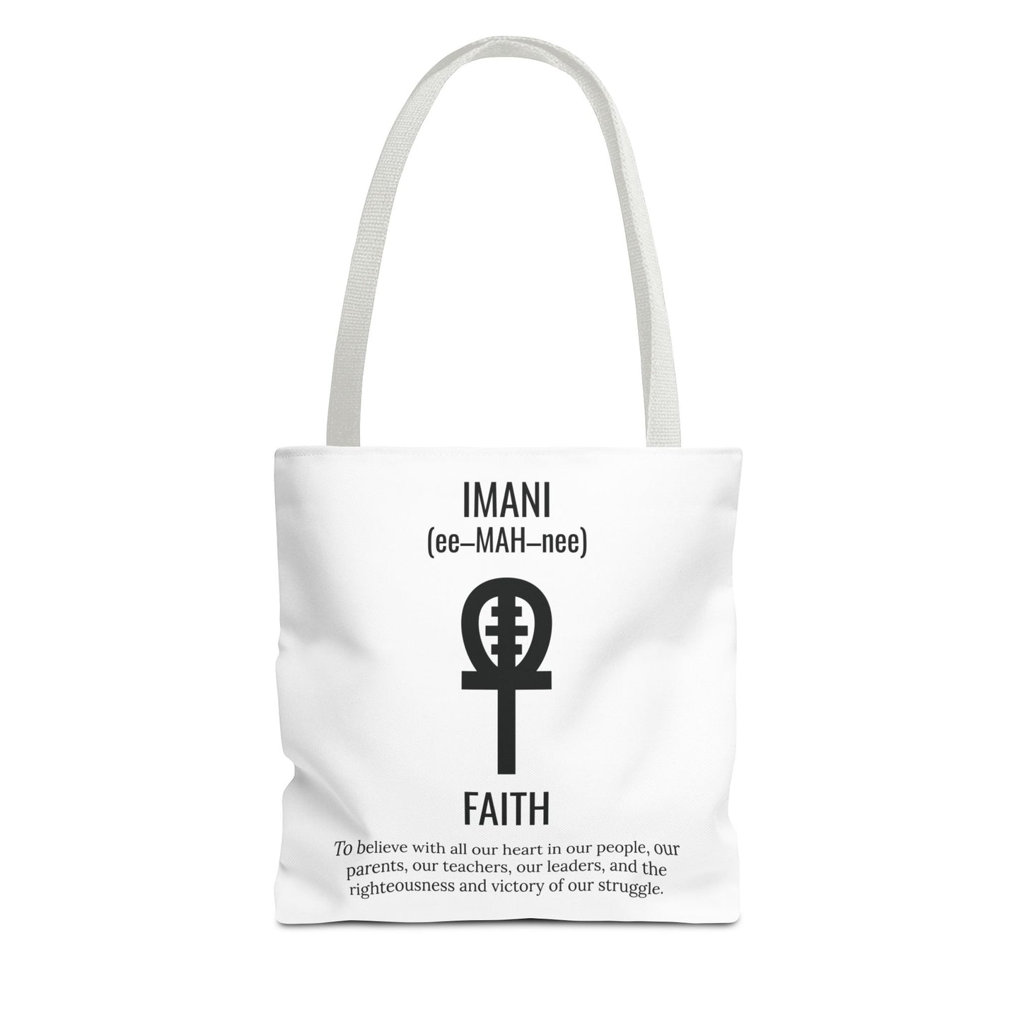 Imani (Day 7) Faith | Tote Bag | White