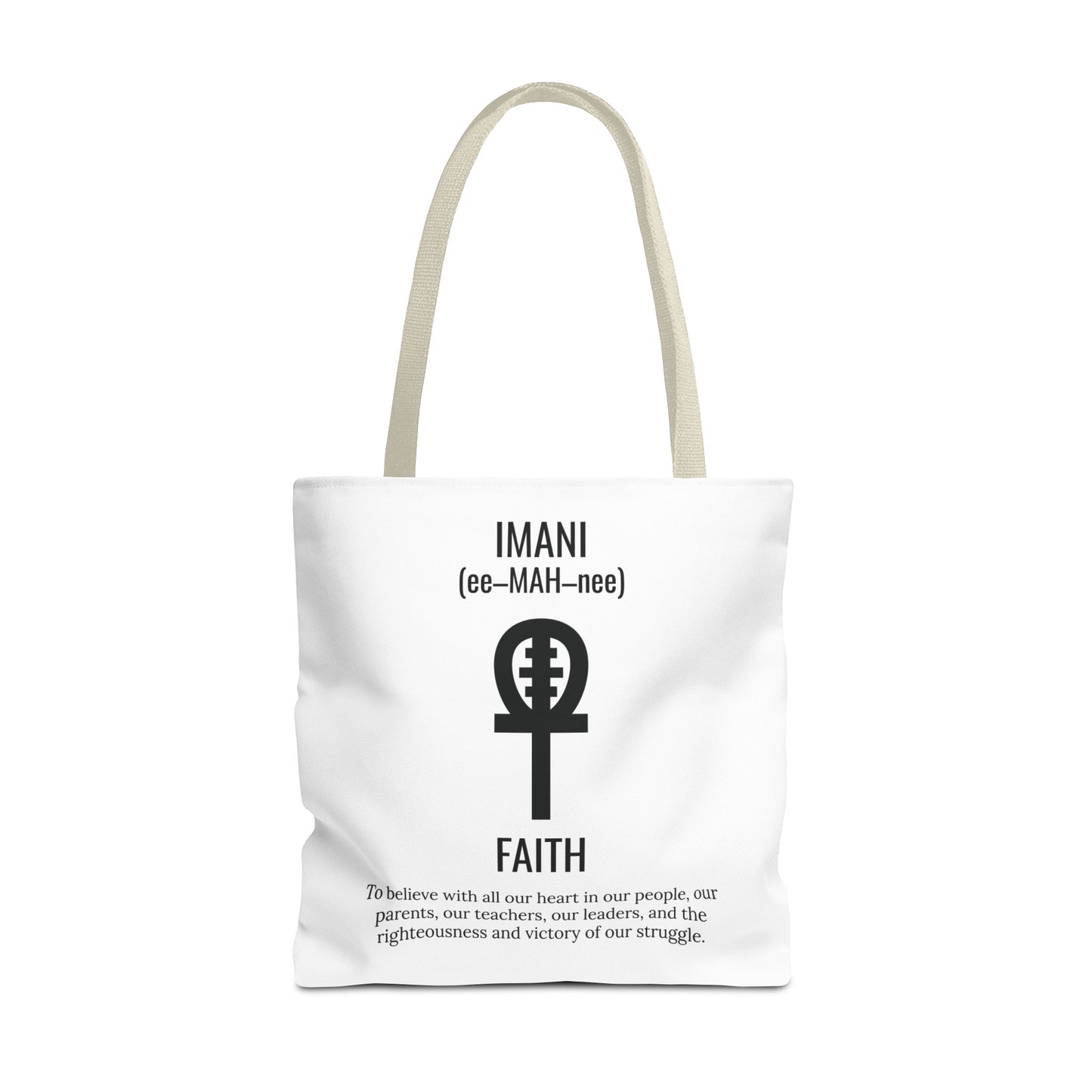 Imani (Day 7) Faith | Tote Bag | White