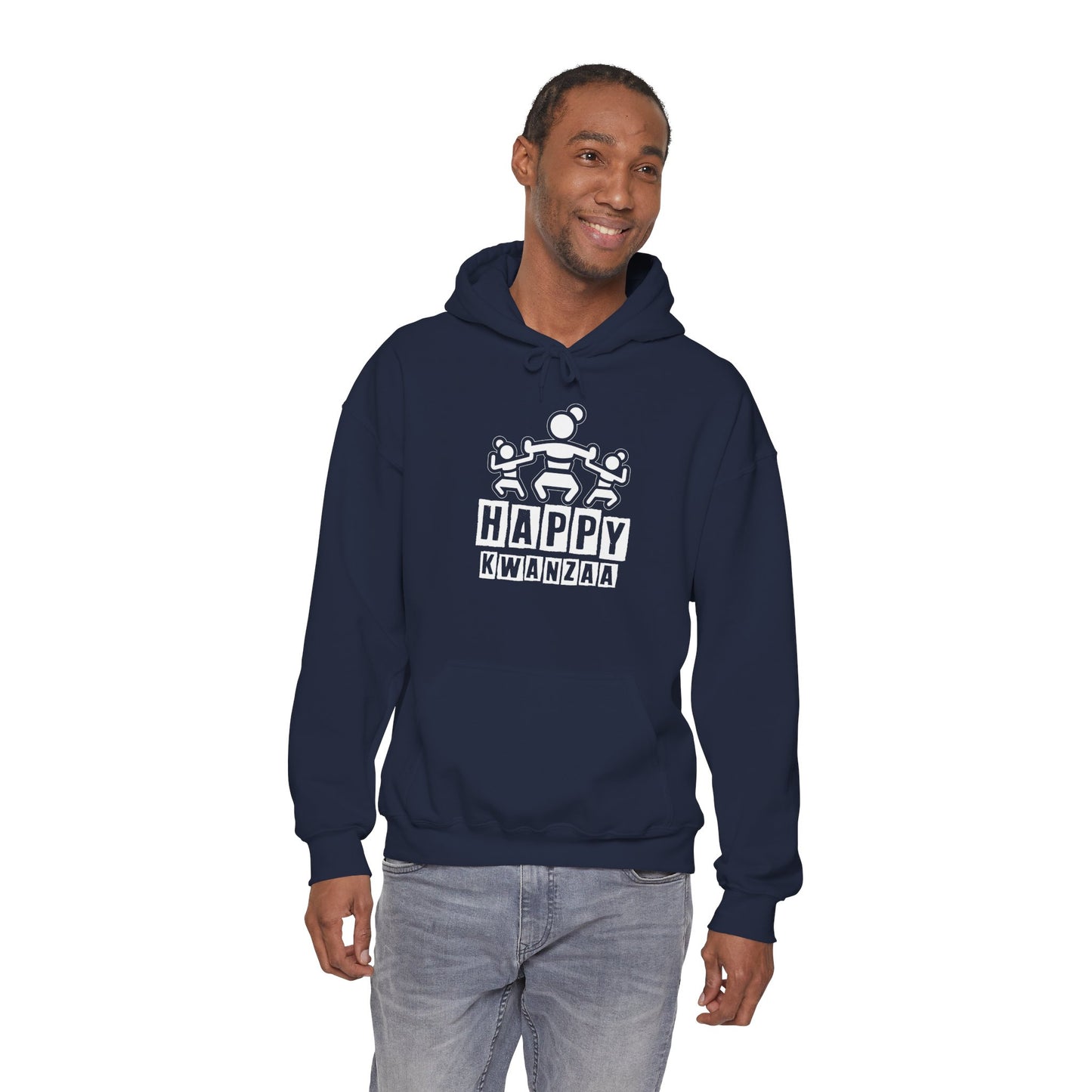 Happy Kwanza Squad | Version 1|White Font| Hooded Sweatshirt