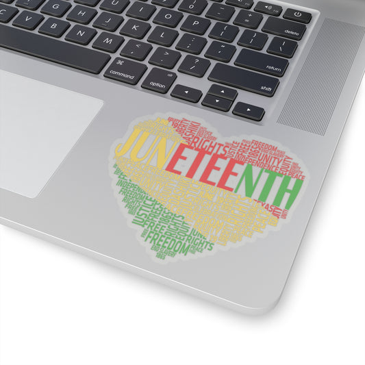 Juneteenth Heart | Kriss-Cut Stickers | Version 1