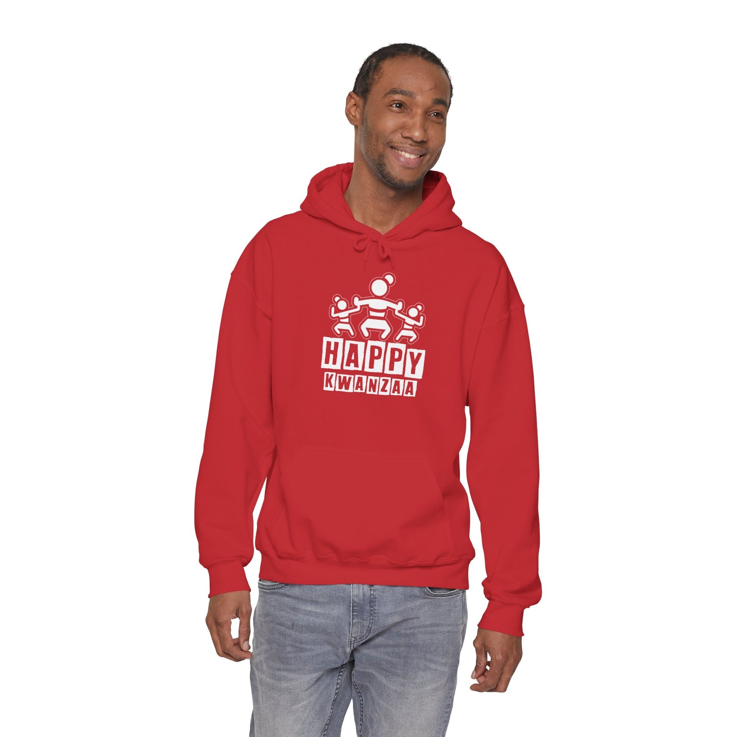 Happy Kwanza Squad | Version 1|White Font| Hooded Sweatshirt