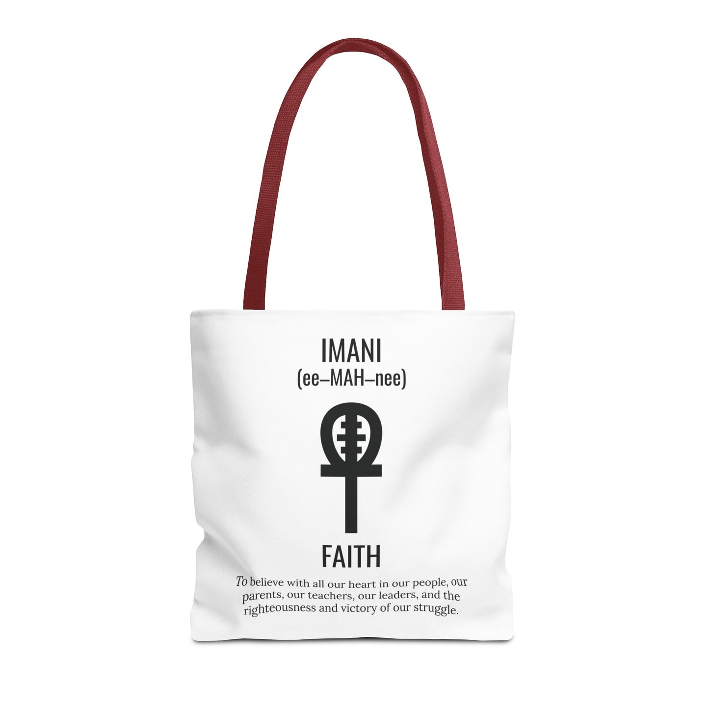Imani (Day 7) Faith | Tote Bag | White