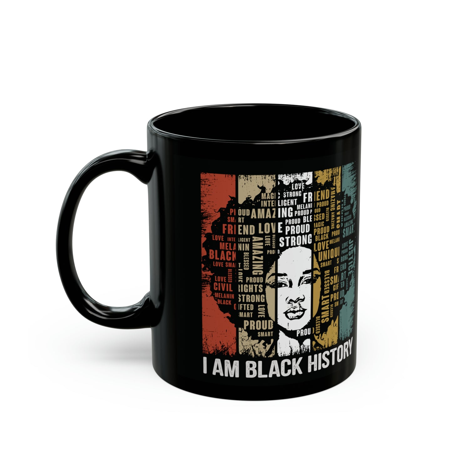 I Am Black History (Female) (Black Version)|Coffee & Tea Mug | 2-Sided Print| 11 Oz.