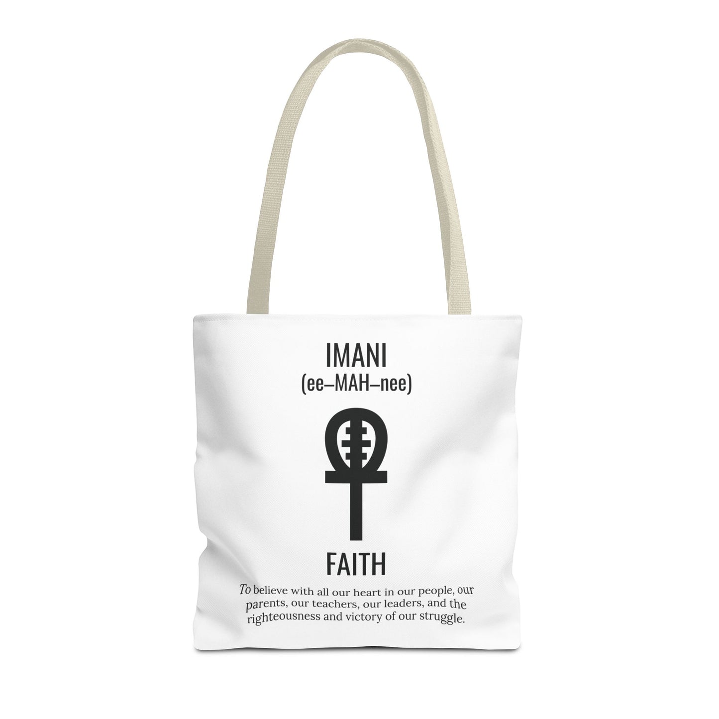 Imani (Day 7) Faith | Tote Bag | White