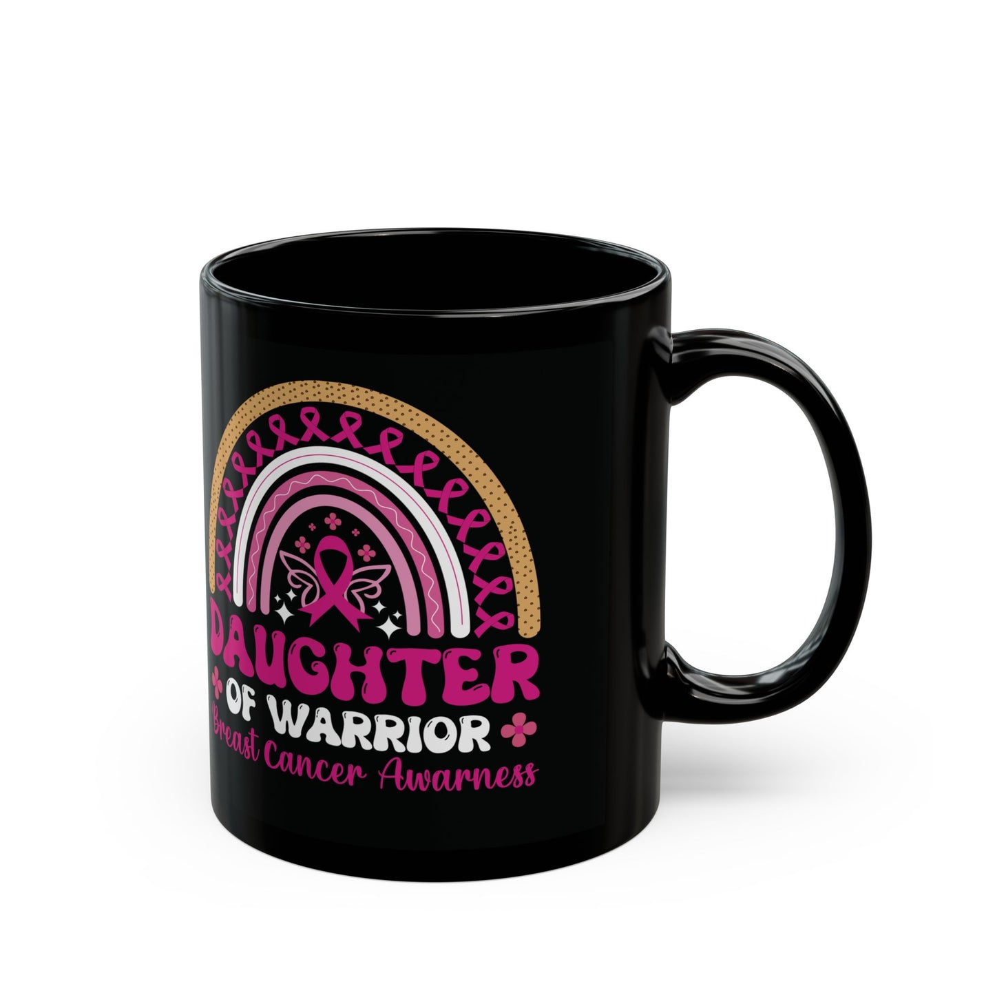 Breast Cancer Awareness Daughter (Black Version | Coffee & Tea Mug | 2-Sided Print| 11 Oz