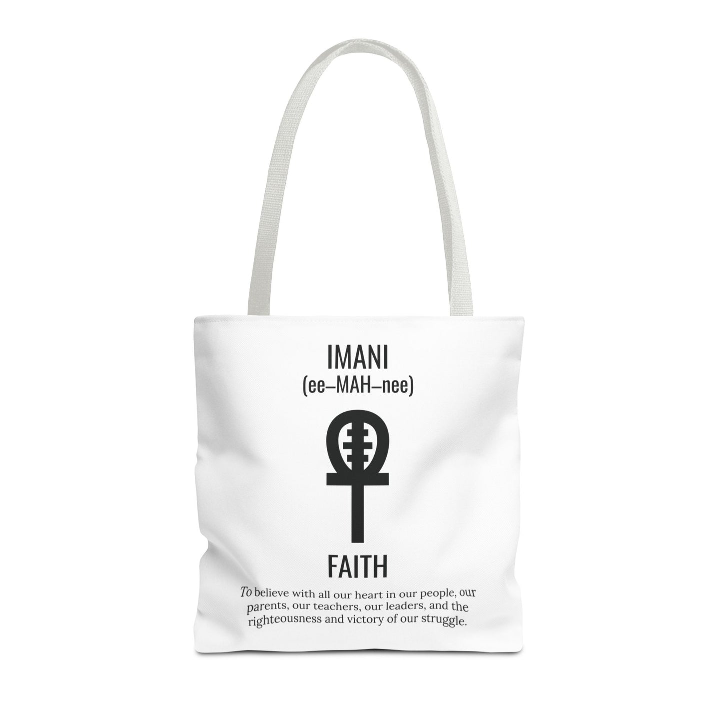 Imani (Day 7) Faith | Tote Bag | White