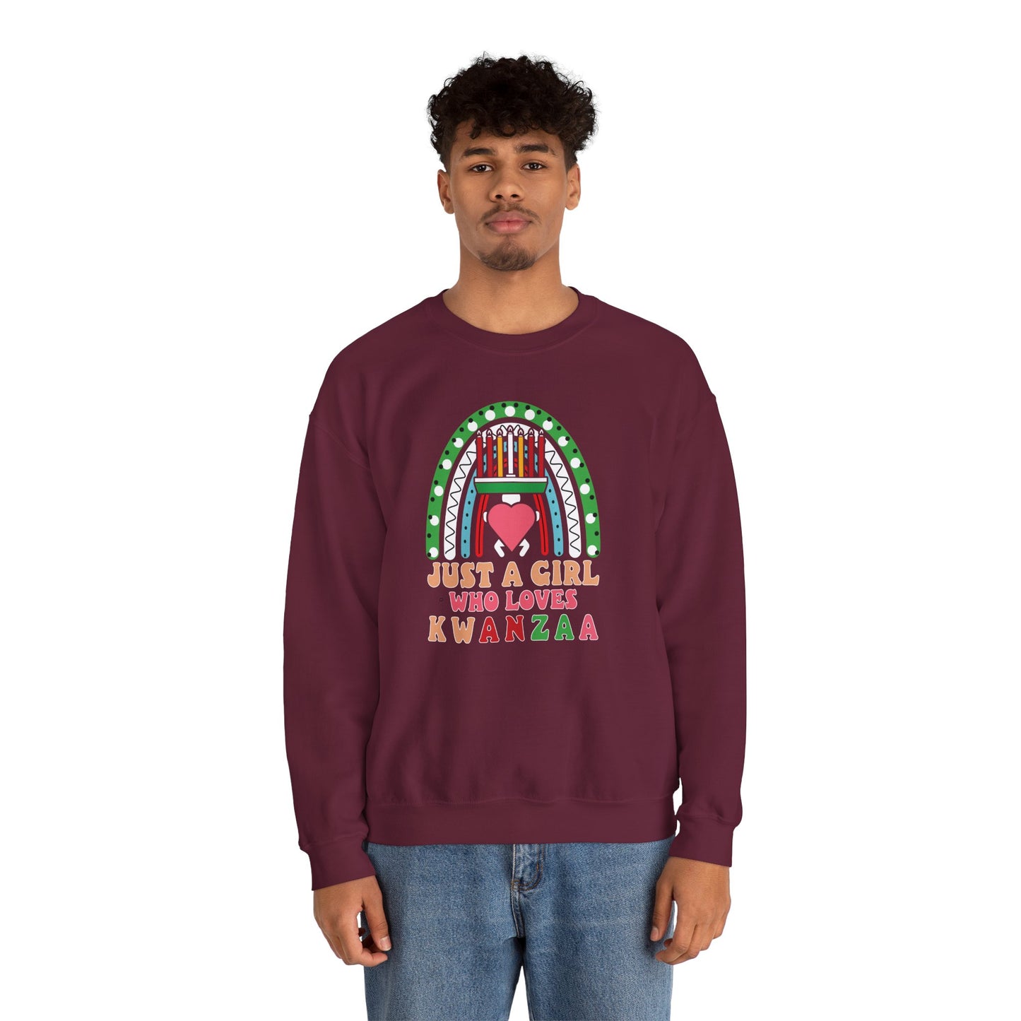 Just A Girl Who Loves Kwanza | Version 1| Crewneck Sweatshirt