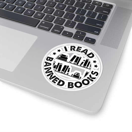 I Read Banned Books | Circle| Kriss-Cut Stickers