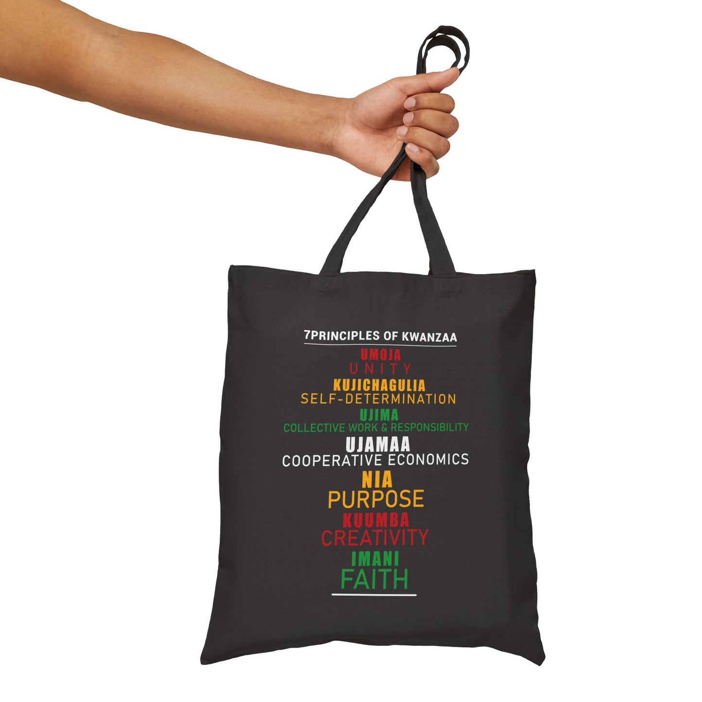 Kwanza Principles | Canvas Tote | Black