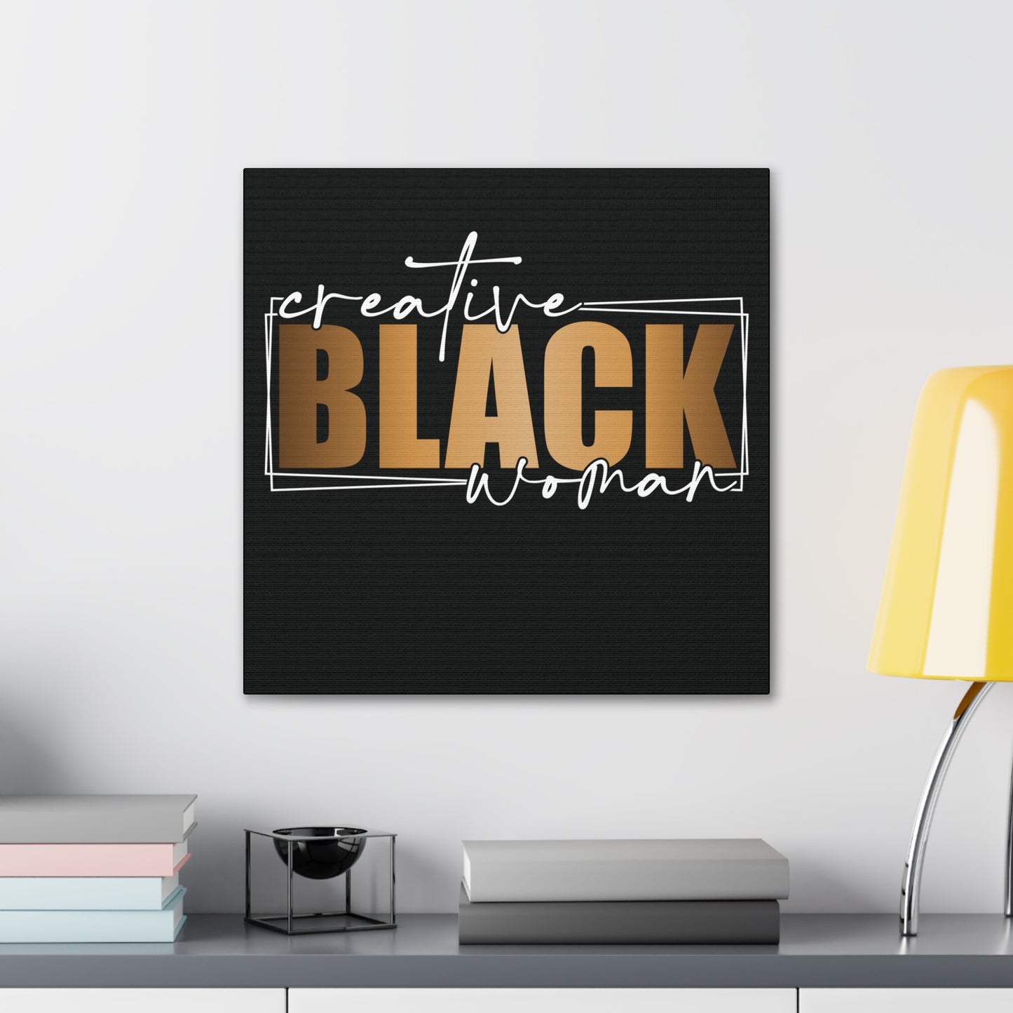 Creative Black Women | Canvas Gallery Wrap | Black Background