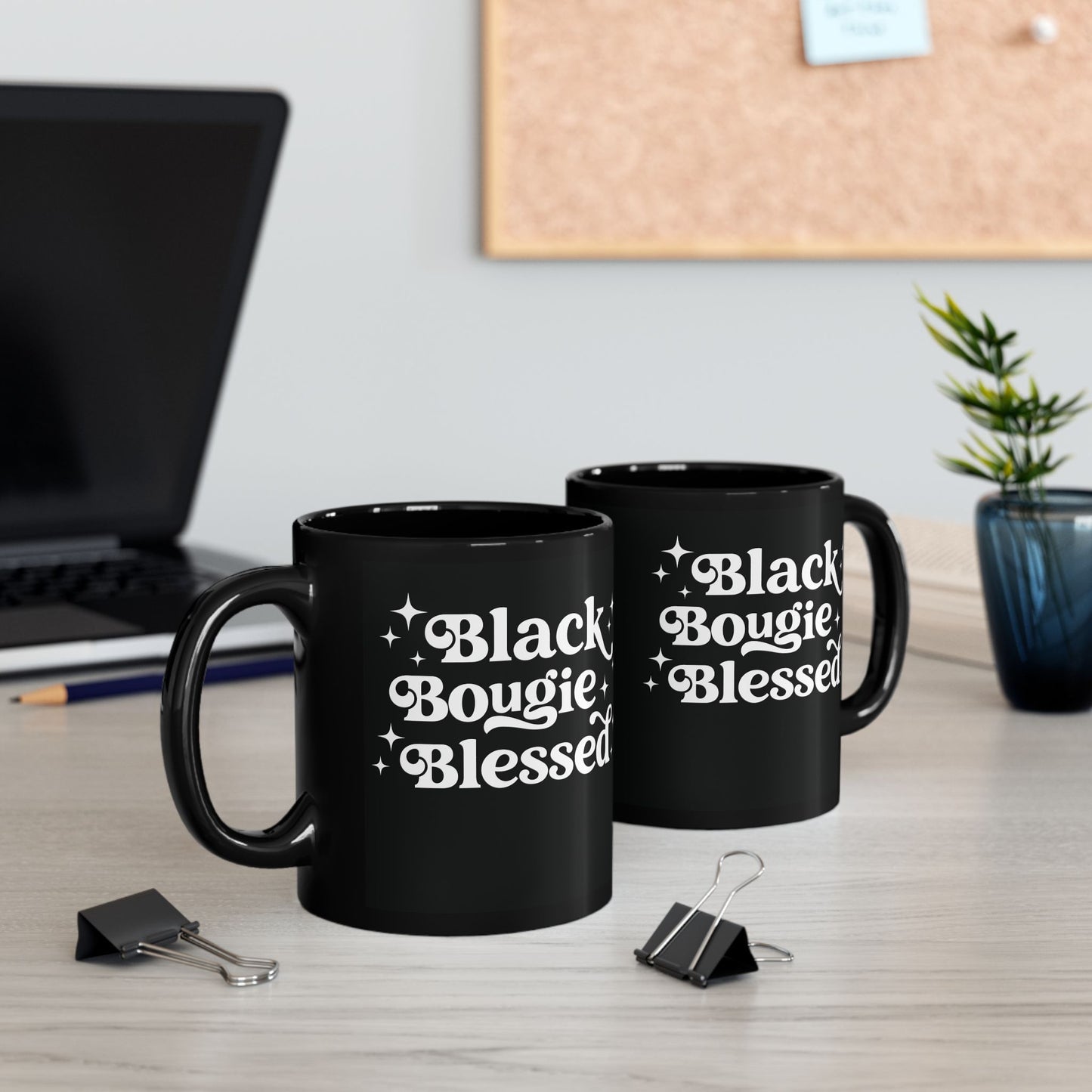 Black Bougie Blessed| 11oz or 15 oz Mug| Black