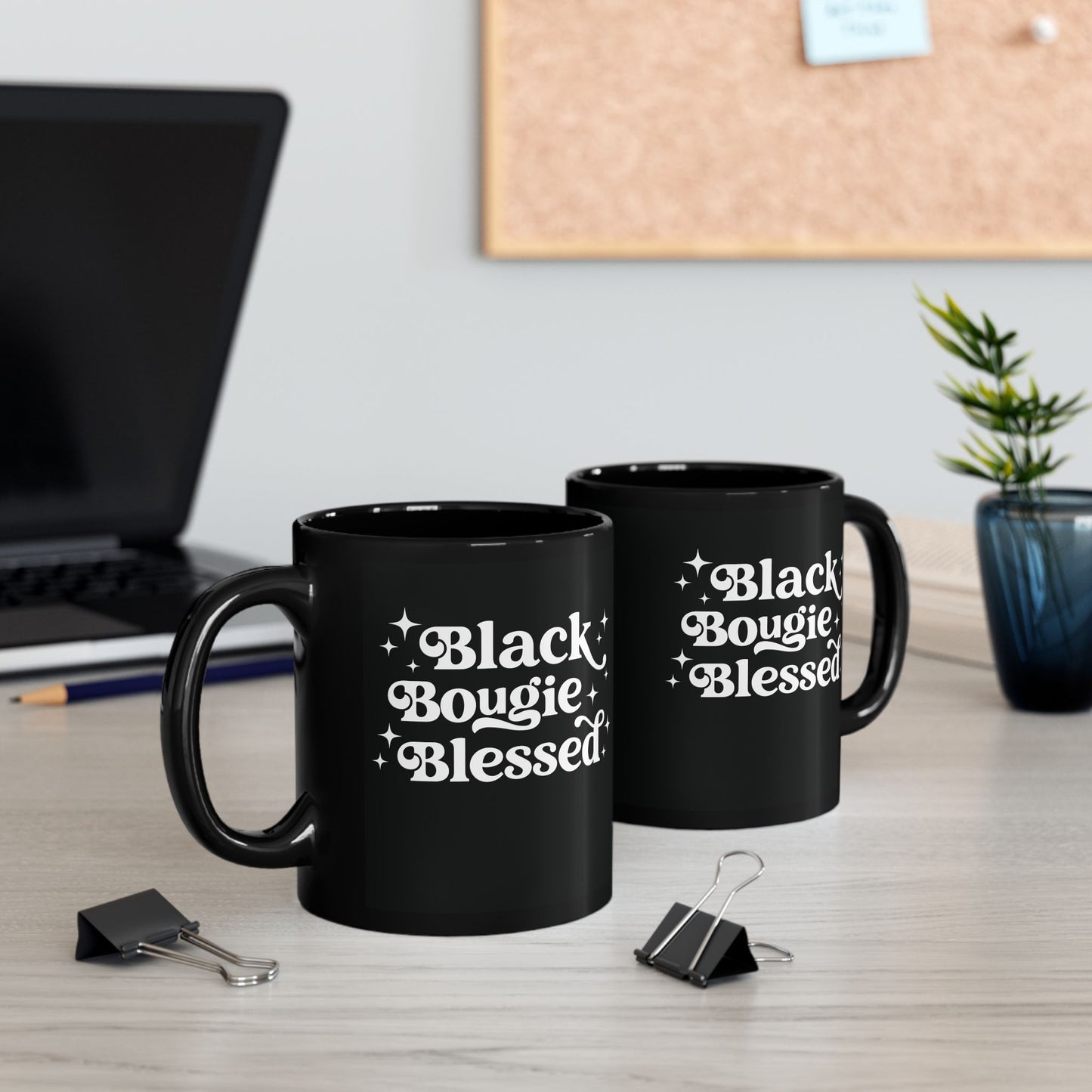 Black Bougie Blessed| 11oz Mug| Black