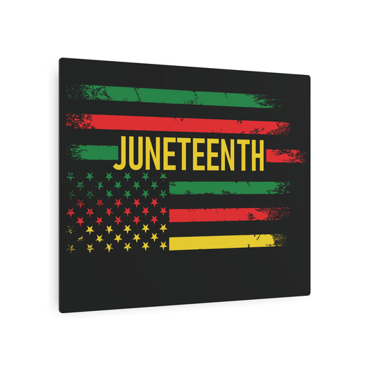 Juneteenth Flag | Version 1| Metal Art Sign |Version 1| Black Background
