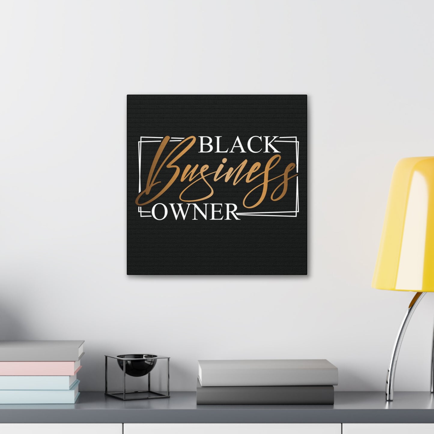Black Business Owner | Canvas Gallery Wrap | Black Background