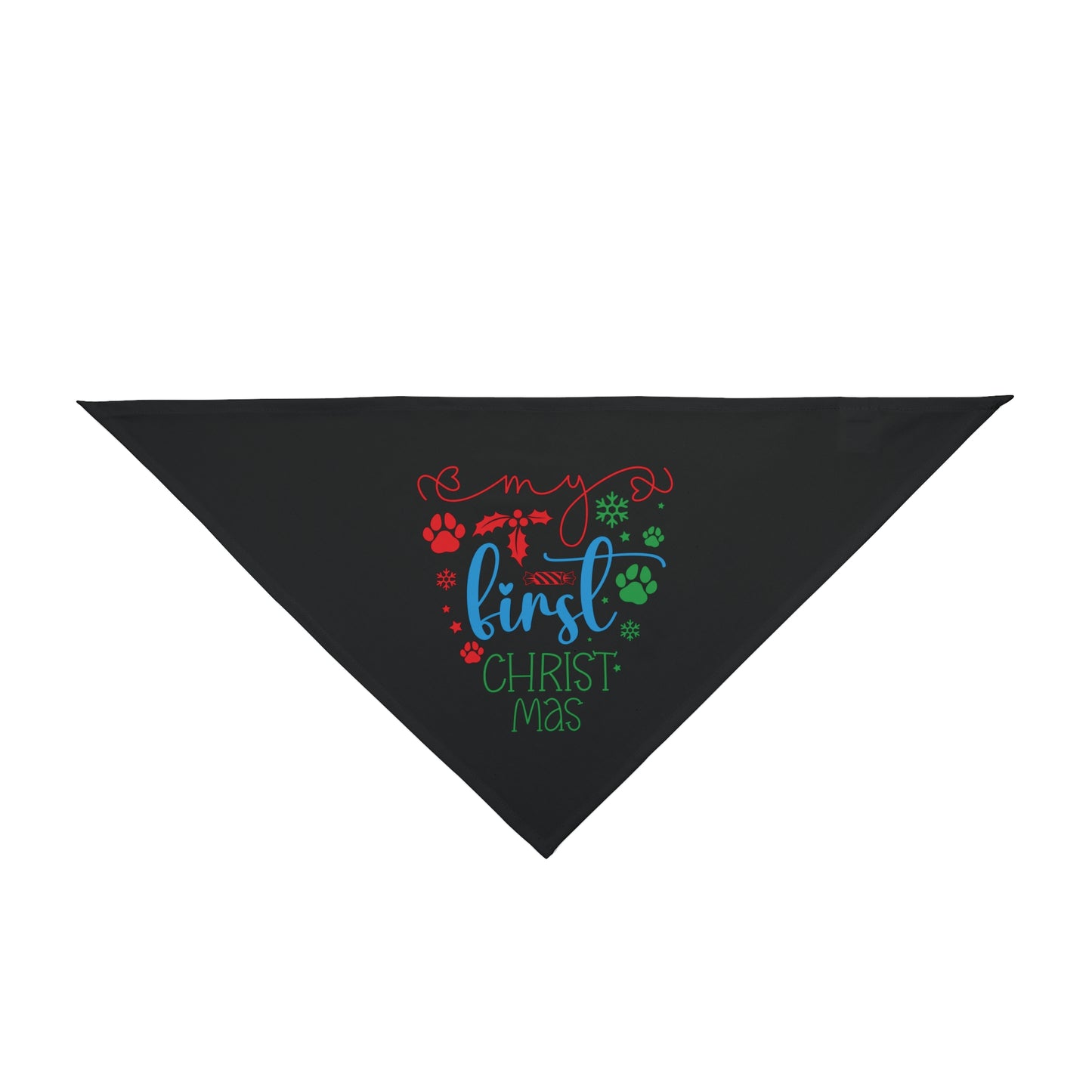 My First Christmas |Pet Bandana | Black