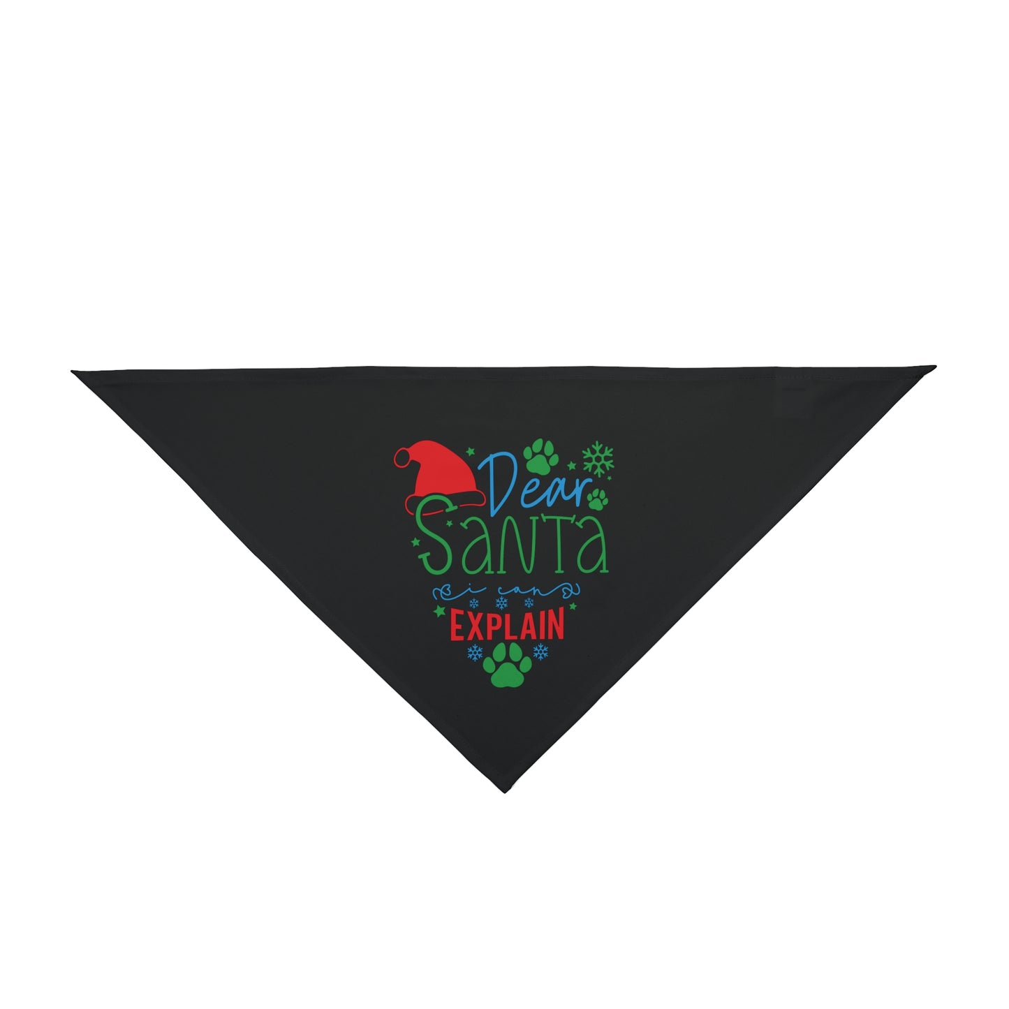 Dear Santa….Explain |Pet Bandana | Black