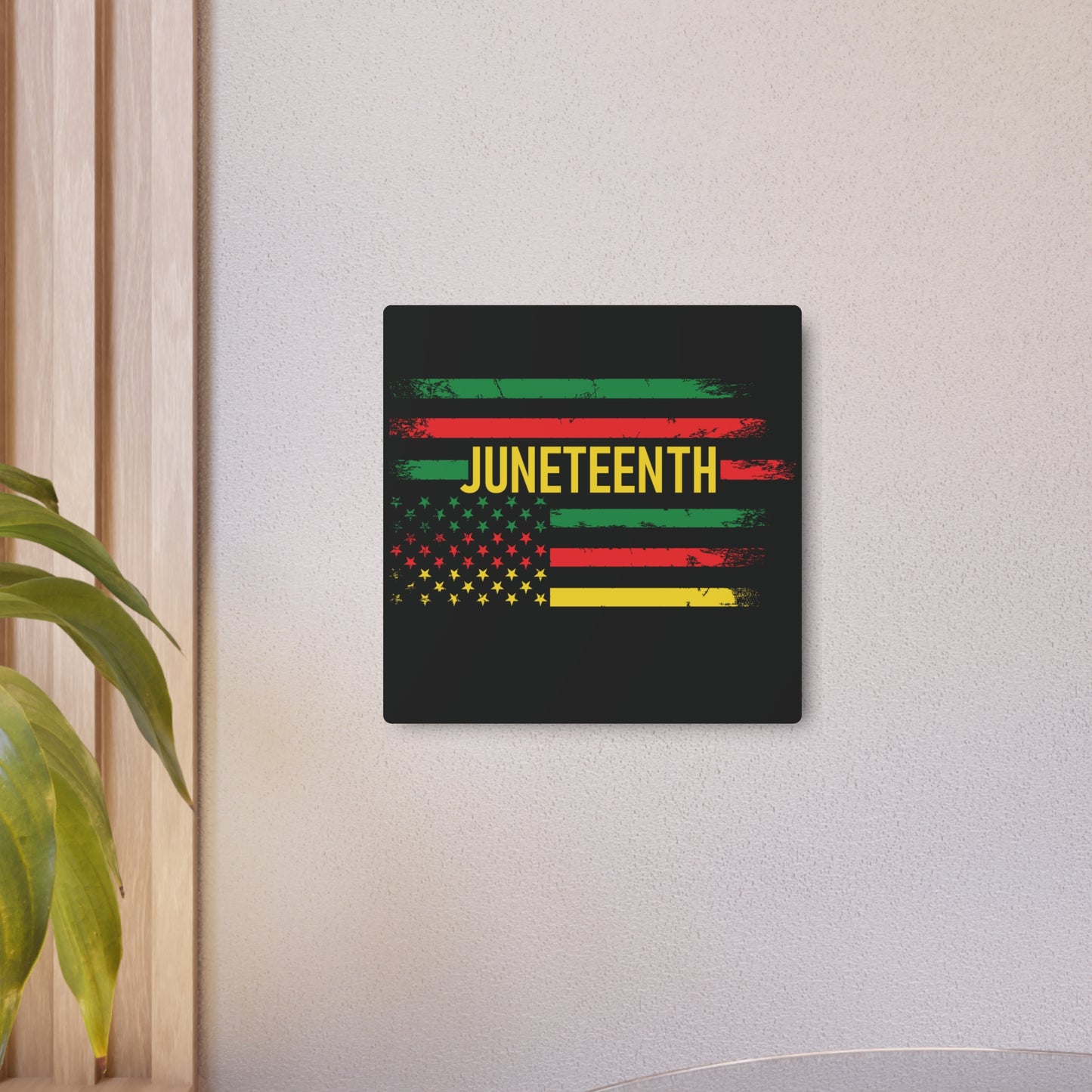 Juneteenth Flag | Version 1| Metal Art Sign |Version 1| Black Background