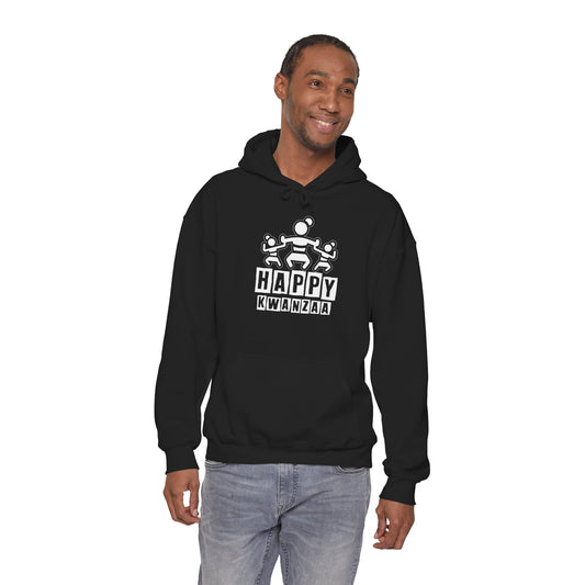 Happy Kwanza Squad | Version 1|White Font| Hooded Sweatshirt