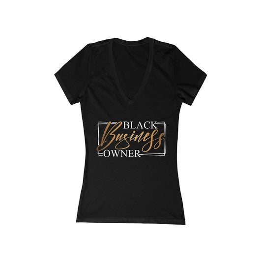 Black Business Owner | Women's Short Sleeve Deep V-Neck T