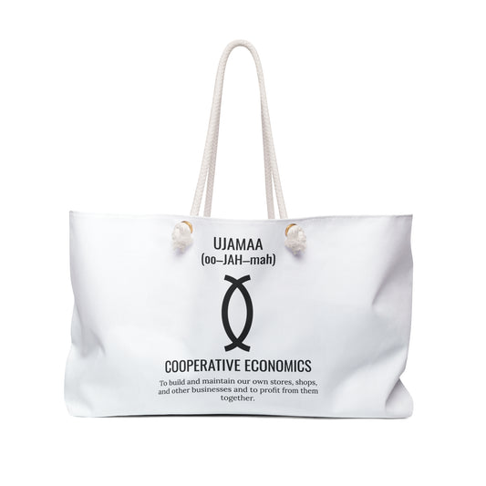 Ujamaa (Day 4) |Cooperative Economics | Weekender Bag |White