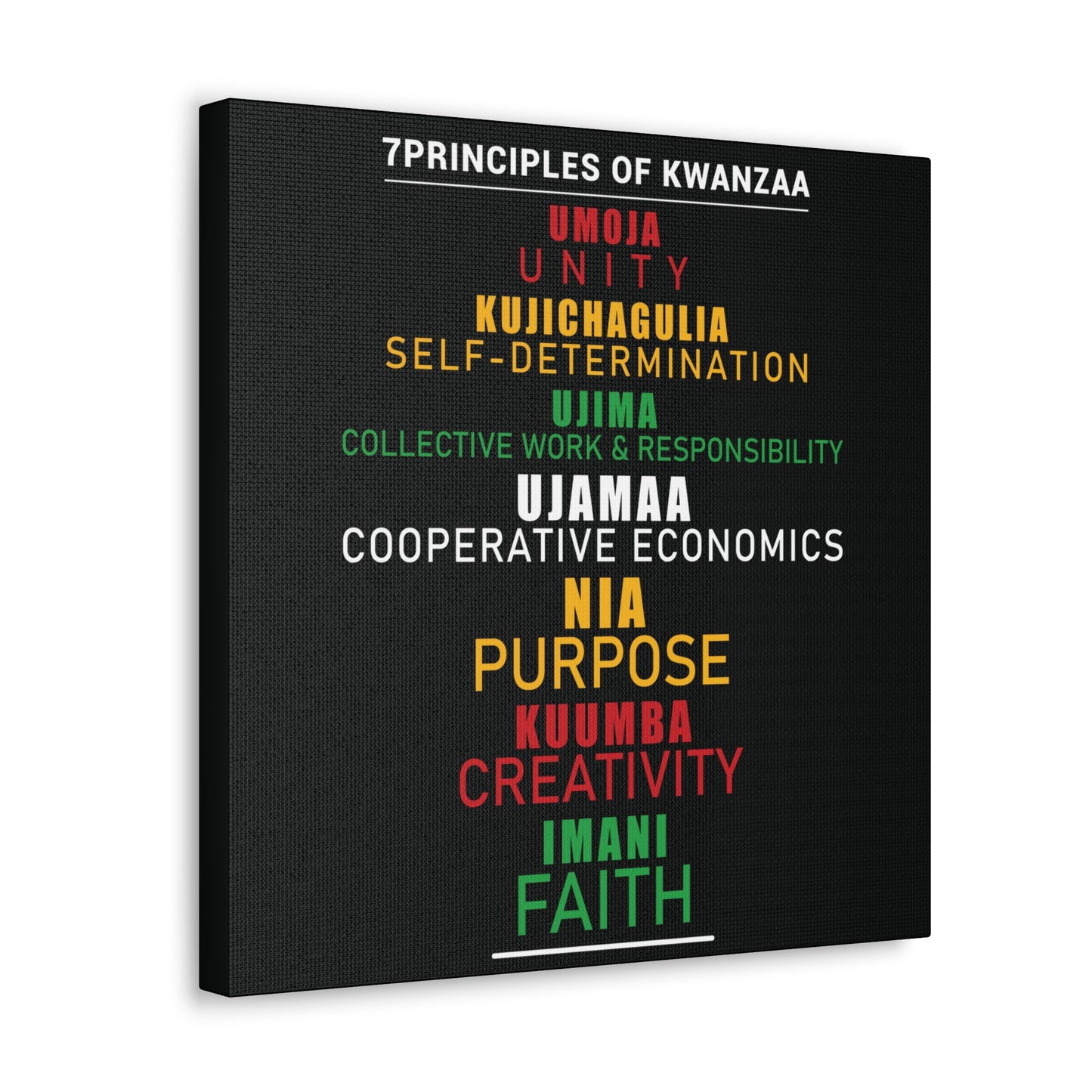 Kwanza Principles | Canvas Gallery Wrap