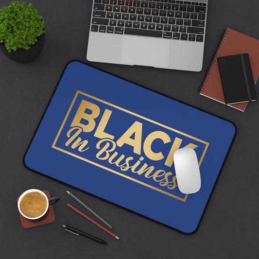 BLACK In Business | Desk Mat | Blue